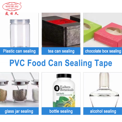Nastro adesivo trasparente in PVC senza residui per scatole di lattine alimentari Yourijiu